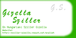 gizella sziller business card